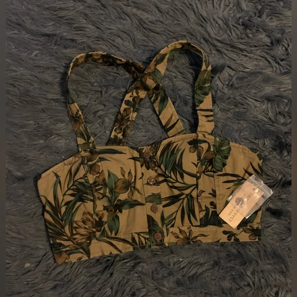 NWT Ralph Lauren Denim and Supply crop corset top size L - Picture 3 of 7
